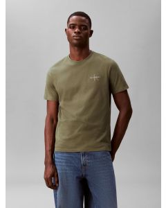 Calvin Klein T-Shirt Classic Fit Monologo Dusty Olive da Uomo