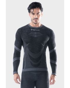 Iron-ic Maglia Termica 1.0 Merino 70 Black/Grey da Uomo