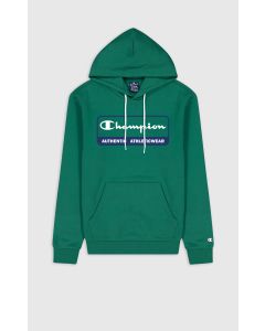 Champion Felpa con cappuccio e logo Verde da Uomo