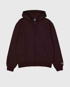 Champion Felpa Full Zip con logo su tono Bordeaux da Uomo