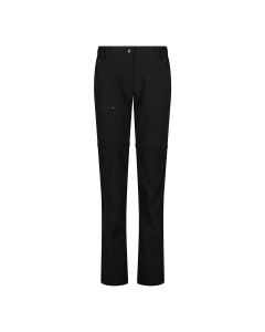 CMP Pantaloni Zip Off con tasconi Nero da Donna