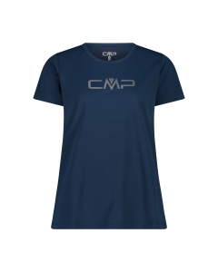 CMP T-shirt girocollo con logo Blue/Gray da Donna