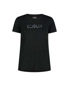 CMP T-shirt girocollo con logo Nera da donna