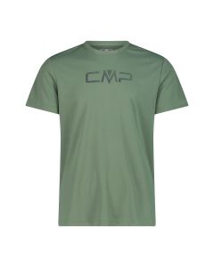 CMP T-Shirt girocollo con logo Salvia da Uomo