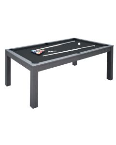 Garlando Biliardo Miami Rovere Grigio  piano gioco in mdf 200x100 con piane di copertura