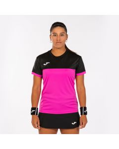 Joma T-Shirt Montreal Rosa Fluo/Nero da Donna