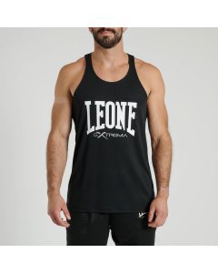 Leone Canotta Logo Nera da Uomo