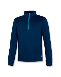 Astrolabio Maglia mezza zip collo alto Blu da Uomo