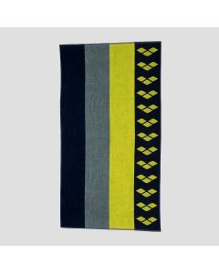Arena Beach Multistripes Towel Black-Yellow