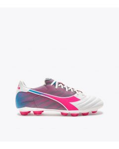 Diadora Brasil Elite Veloce GR LPU Bianco/Rosa Fluo/Azzurro Ciano da Uomo