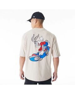 New Era T-Shirt Oversize Bugs Bunny Panna da Uomo
