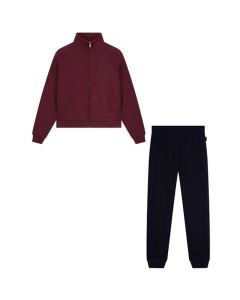 Champion Tuta Full Zip con interno felpato Bordeaux da Donna