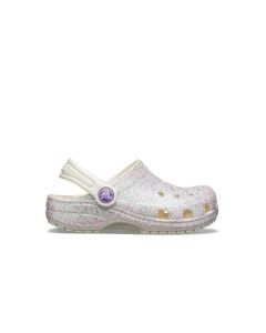 Crocs Classic Glitter Clog K Oyster da Bambini