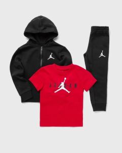 Nike Completo Tuta Jordan Essential 3PZ Nero/Rossa da Bambino