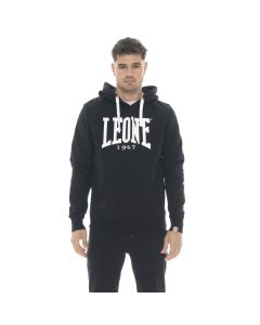 Leone Felpa con cappuccio pull on big logo Black da Uomo
