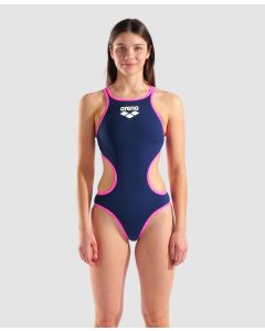 Arena Costume Biglogo Navy/Fluo Pink da Donna