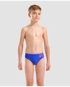 Arena Slip da Nuoto Kikko Neon Blue/Team Orange da Bambino