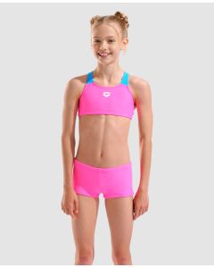 Arena Bikini Solid Shocking Pink/Turquoise da Bambina