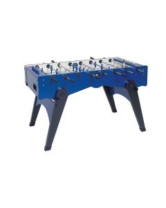 Garlando Foldy blue table football with retracting temples, folding legs