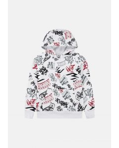 Nike Felpa Jordan Junior Graffiti Bianca