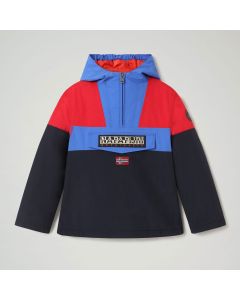 Napapijri Giacca Rainforest Color Block Blu da Bambini OUTLET