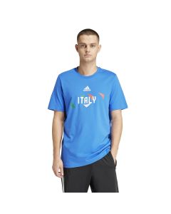 Adidas T-Shirt Italia Azzurra da Uomo