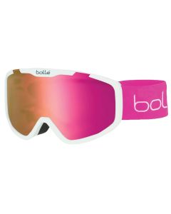 Bollé Maschera Rocket Plus White Matte, lente Pink da Bambina