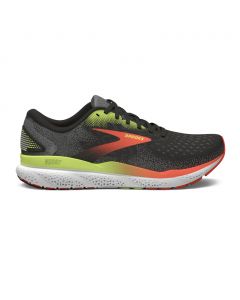 Brooks Ghost 16 Black/Mandarin Red/Green da Uomo