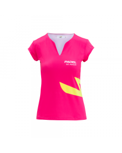 Padel Mi Amor T-Shirt Icon Fuxia da Donna