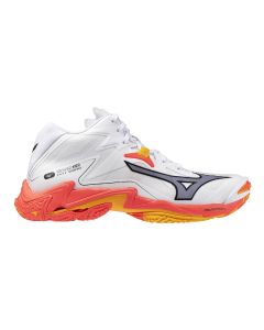 Mizuno Wave Lightning Z8 Mid Weiß/Feuerkoralle2/Zitrus
