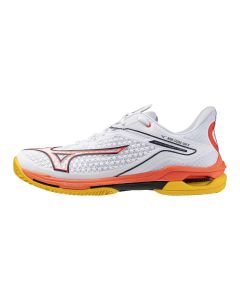 Mizuno Wave Exceed Tour 6 Clay White/FieryCoral2/Citrus