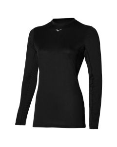 Mizuno Maglia Termica girocollo Mid-Light Nera da Donna
