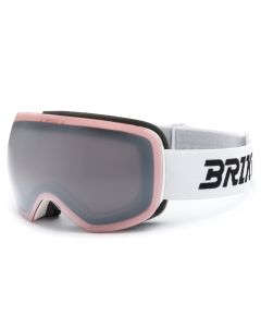 Briko Maschera Nebula White, lente Sun Pink Silver Cat.2