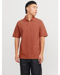 Jack & Jones Polo Wash Rosso/Redwood Burl da Uomo