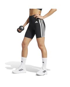 Adidas Leggings corti Optime Essentials 3-Stripes Neri da Donna