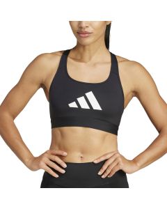 Adidas Powerreact Big Logo Graphic Bra Black