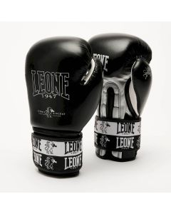 Leone Guanti Boxe Iconic Black dorso in Pelle