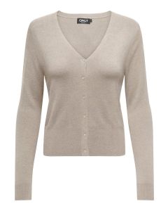 Only Cardigan Onlvenice con scollo a V Light Grey da Donna