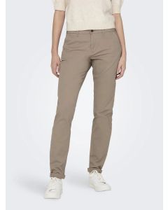 Only Damen Classic Chinos Braun/Silber Nerzhose