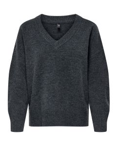 Only Cardigan Onlmari con scollo a V Dark Grey da Donna