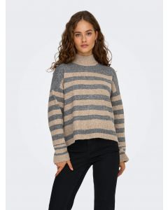 Only Pullover Onlheidi Medium Grey/Tannin da Donna