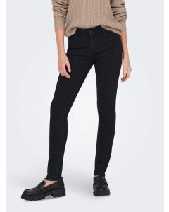 Only Jeans Onlhush skinny fit a vita media Nero da Donna