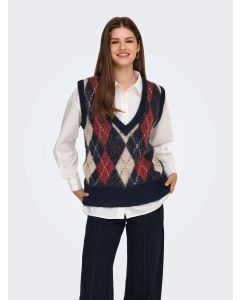 Only Gilet in maglia Onlnoeme life Scollo a V Night Sky da Donna