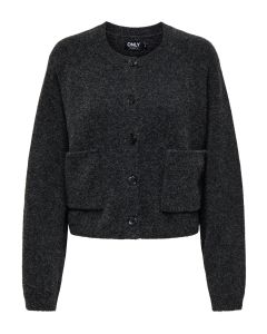Only Cardigan Onlpiemonte Dark Grey Melange da Donna