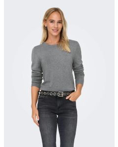 Only Pullover Onlvenice Light Grey da Donna