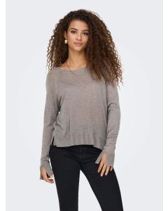 Only Pullover Onlvienna ls neck Grey/Satellite da Donna