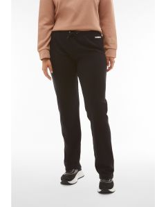 Freddy Pantalone in cotone regular fit vita alta con coulisse Nero da Donna