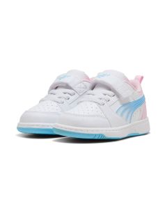 Puma Rebound V6 Lo Jelly Heaven AC+Infant White/Vibrant Blue/Pink Shimmer 
