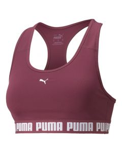 Puma Mid Impact Strong Bra Bordeaux