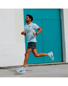 Puma T-Shirt Graphic Running Faster Sea Glass da Uomo